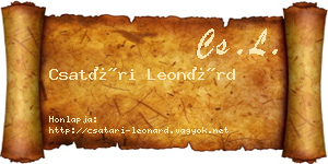 Csatári Leonárd névjegykártya